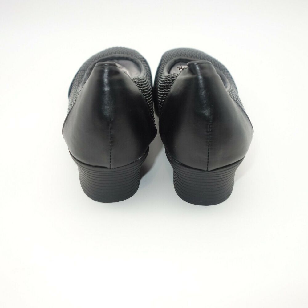 NEW Comfort-well Beacon Stretch-n-Form Pumps Black Square Medium Heel Shoes 10 - Picture 4 of 7